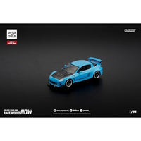 PR640270 POP RACE 1/64 MAZDA RX-8 RE-AMEMIYA - LIGHT BLUE