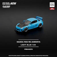 PR640270 POP RACE 1/64 MAZDA RX-8 RE-AMEMIYA - LIGHT BLUE