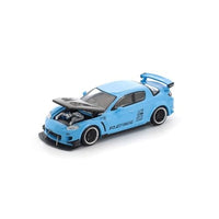 PR640270 POP RACE 1/64 MAZDA RX-8 RE-AMEMIYA - LIGHT BLUE