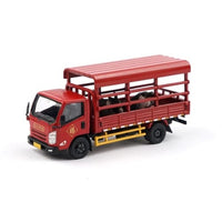 Y44-04 拓意(XCARTOYS) 1/64 JMC KaRui Light Truck - Red -江鈴軽トラック家畜輸送車(ロバフィギュア5体付き)