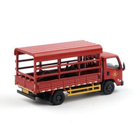 Y44-04 拓意(XCARTOYS) 1/64 JMC KaRui Light Truck - Red -江鈴軽トラック家畜輸送車(ロバフィギュア5体付き)