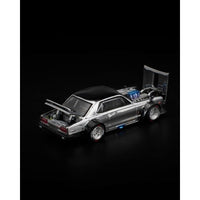 PR640330 POP RACE 1/64 SKYLINE GT-R V8 DRIFT (HAKOSUKA) SILVER CHROME