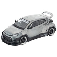 PR640329 POP RACE 1/64 PANDEM GR YARIS RAW METAL