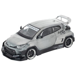 PR640329 POP RACE 1/64 PANDEM GR YARIS RAW METAL