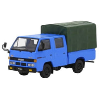 T66642 MODEL1 1/64 いすゞ NHR 1987 ブルー LHD (幌付き)