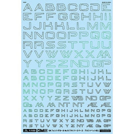 GM-726 1/100 GM フォントデカール No.16「サイバースペース・アルファベット#2」プリズムナイトグリーン