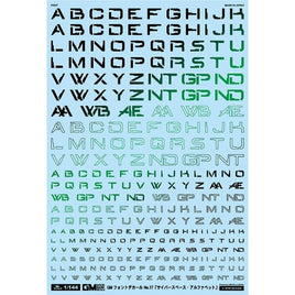 GM-731 1/144 GM フォントデカール No.17「サイバースペース・アルファベット」プリズムナイトグリーン