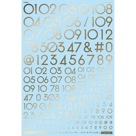 GM-740 1/100 GM ナンバーデカール No.6「フューチャー・ナンバーズ〔ベーシック〕」ゴールド