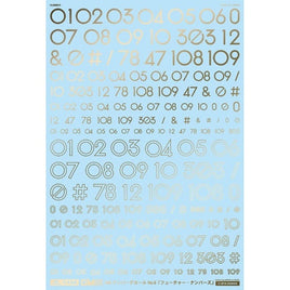 GM-746 1/144 GM ナンバーデカール No.8「フューチャー・ナンバーズ」ゴールド