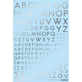 GM-750 1/100 GM フォントデカール No.8「フューチャー・アルファベット〔ベーシック〕」シルバー