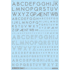 GM-757 1/144 GM フォントデカール No.10「フューチャー・アルファベット」グレー