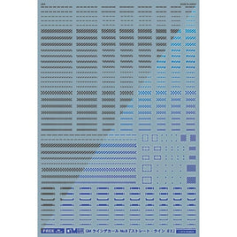 GM-851 FREE GM ラインデカール No.8「ストレート・ライン #2」ダークグレー&ネオンブルー