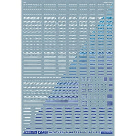 GM-852 FREE GM ラインデカール No.8「ストレート・ライン #2」ホワイト&ネオンブルー