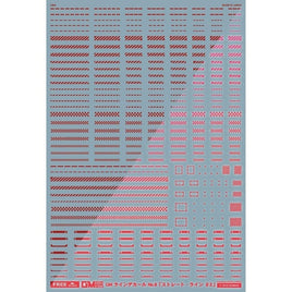 GM-853 FREE GM ラインデカール No.8「ストレート・ライン #2」レッド&ネオンレッド