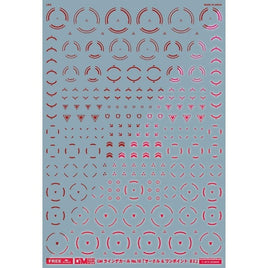 GM-859 FREE GM ラインデカール No.10「サークル & ワンポイント #2 」レッド&ネオンレッド