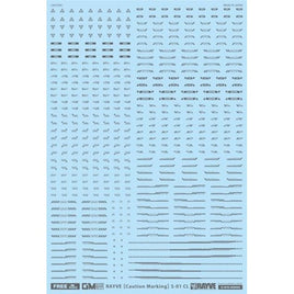 GM-860 FREE GM コーションデカール No.18 RAYVE 【Caution Marking】 S-01 CL ダークグレー