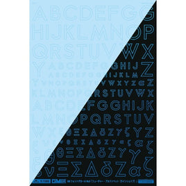 GM-867 1/100 GM フォントデカール No.9「フューチャー・アルファベット〔ラインシェイプ〕」クリア&ネオンスプラッシュブルー