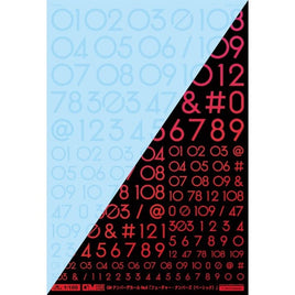 GM-884 1/100 GM ナンバーデカール No.6「フューチャー・ナンバーズ〔ベーシック〕」クリア&ネオンファイアレッド【初回限定生産】