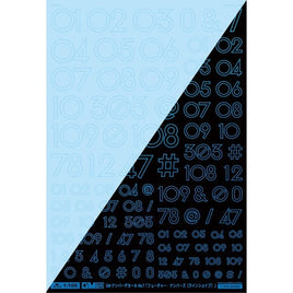 GM-888 1/100 GM ナンバーデカール No.7「フューチャー・アルファベット〔ラインシェイプ〕」クリア&ネオンスプラッシュブルー【初回限定生産】