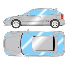EM480B EIDOLON 1/43 Honda Civic Type R (EK9) 1997 ヴォーグルシルバーメタリック