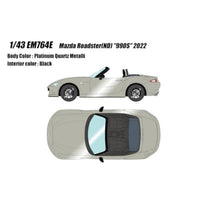 EM764E EIDOLON 1/43 Mazda Roadster (ND) '990S' 2022 プラチナクオーツメタリック