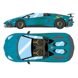 EML007D EIDOLON 1/43 Lamborghini Aventador LP750-4 SV Roadster 2015 アルテミスグリーン(イエローラージSVロゴ)