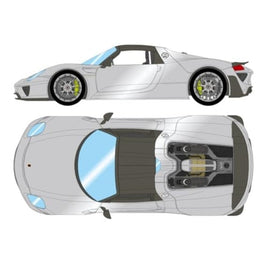 EM569B EIDOLON 1/43 Porsche 918 Spyder weissach package 2011 Martini stripe GTシルバー