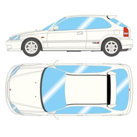 EM481A EIDOLON 1/43 Honda Civic Type R (EK9) 1998 チャンピオンシップホワイト