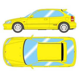 EM481B EIDOLON 1/43 Honda Civic Type R (EK9) 1998 サンライトイエロー