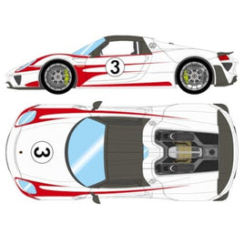 EM569F EIDOLON 1/43 Porsche 918 Spyder weissach package 2011 ホワイト/レッドザルツブルグストライプ