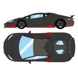 EM780G EIDOLON 1/43 Lamborghini Centenario LP770-4 2016 Rear Wing up カーボン/レッドストライプ