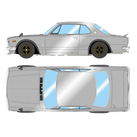 VM244A VISION 1/43 Nissan Skyline 2000GT-R (KPGC10) with Spoiler (NISSAN Works wheel) シルバー