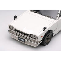 VM244B VISION 1/43 Nissan Skyline 2000GT-R (KPGC10) with Spoiler (NISSAN Works wheel) ホワイト