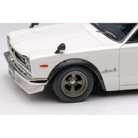 VM244B VISION 1/43 Nissan Skyline 2000GT-R (KPGC10) with Spoiler (NISSAN Works wheel) ホワイト