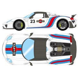 EM812A EIDOLON 1/43 Porsche 918 Spyder weissach package 2011 Rear Wing up ホワイト/マルティニストライプ