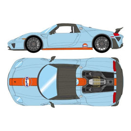 EM812B EIDOLON 1/43 Porsche 918 Spyder weissach package 2011 Rear Wing up ガルフブルー/オレンジストライプ(USスペ