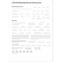 BELBV350903UP ベリーファイア 1/350 日本海軍 戦艦武蔵 昭和十九年 捷一号作戦用ディテールパーツセット