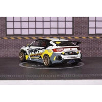 M65315 MOTORHELIX 1/64 ホンダ シビック タイプR(FL5) J's Racing  パールホワイト/グレー・イエローストライプ(Gold Rims)