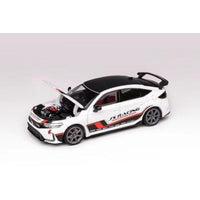 M65317 MOTORHELIX 1/64 ホンダ シビック タイプR(FL5) J's Racing  パールホワイト/レッドストライプ(Grey Rims)