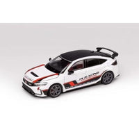 M65317 MOTORHELIX 1/64 ホンダ シビック タイプR(FL5) J's Racing  パールホワイト/レッドストライプ(Grey Rims)