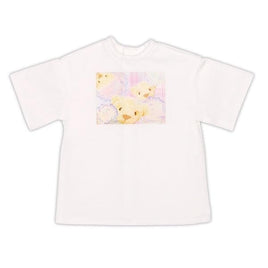 AZO2 ビッグシルエットTシャツ~Photo art~ ホワイト×クマ