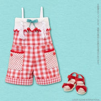 BBS003-RED BonBons チェリー&ギンガムショートオールインワンセット レッド