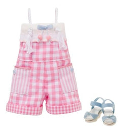 BBS003-PNK BonBons チェリー&ギンガムショートオールインワンセット ピンク