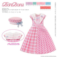 BBS004-PNK BonBons チェリー&ギンガムセーラーワンピースセット ピンク