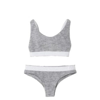 FAO314-GRY AZO2 スポーティーブラ&ショーツset グレー