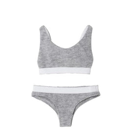 FAO314-GRY AZO2 スポーティーブラ&ショーツset グレー