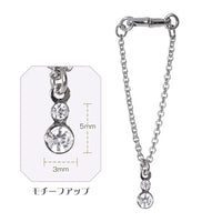 AMP161-SLV MagJewel 60mmネックレス(二連石) シルバー