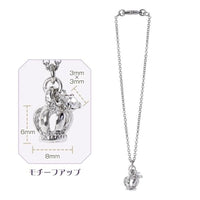 AMP166-SLV MagJewel 135mmネックレス(クラウン&一粒石) シルバー