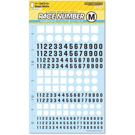 RND-M-BWH レースナンバーデカールM ベースホワイト(1枚入)