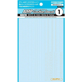 AMP01-144-WAY 1/144 AMP01 コーションデカール ホワイト&イエロー(1枚入)